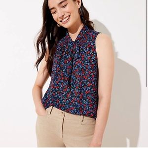 Loft floral sleeveless top